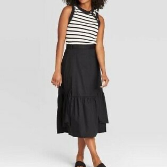 Who What Wear Women's Striped Boat Neck Button Shoulder Tank Top M - Picture 3 of 4